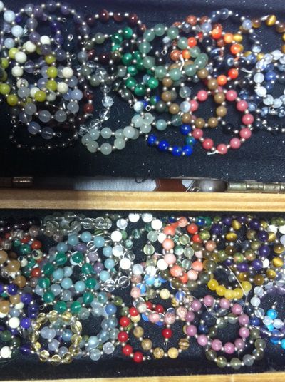 over 100 varieties of gemstone and crystal beads to choose from for your custom jewelry designs