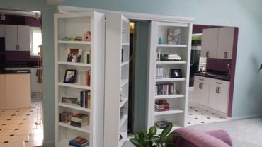 Hidden bookcase door