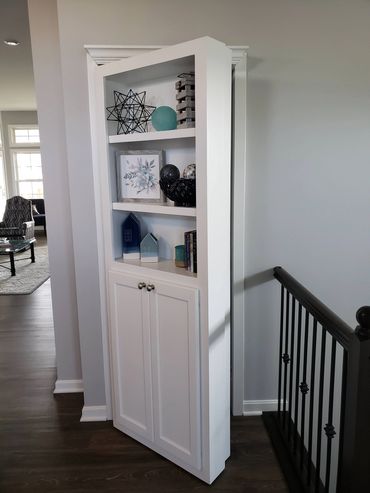 Hidden bookcase door
