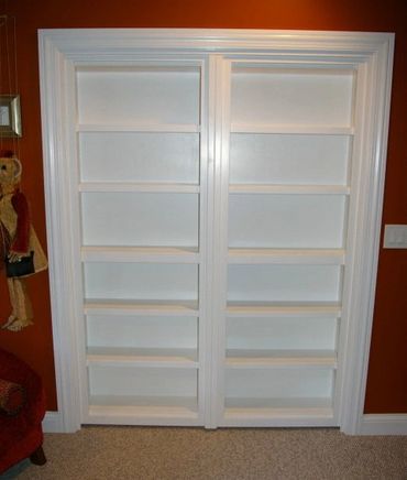 Hidden bookcase door
