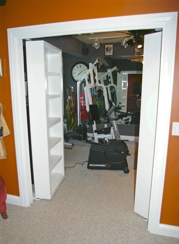 Hidden bookcase door