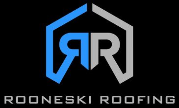 Logo for Rooneski Roofing with stylized double 'R' design.