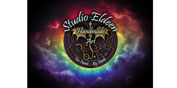 studio eldeen gallifreyan sirkles dragon rainbow sky clouds custom handmade nerdy art pieces