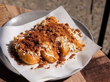 Pisang Cheese Ori Gula Melaka, salah satu menu popular pisang cheese Kuala Pilah.