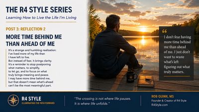 A serene sunset reflection on life and time by the water.