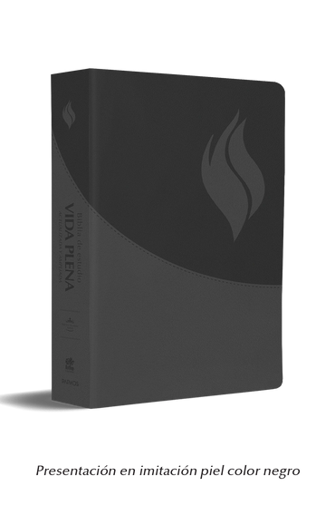 Biblia de Estudio Vida Plena imitación piel negro