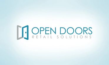 Logo of Open Doors Retail Solutions with an open door icon.