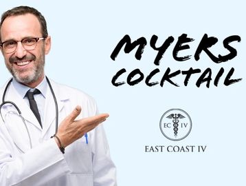 Myers cocktail IV therapy by East Coast IV in Baltimore and Ocean City Maryland.