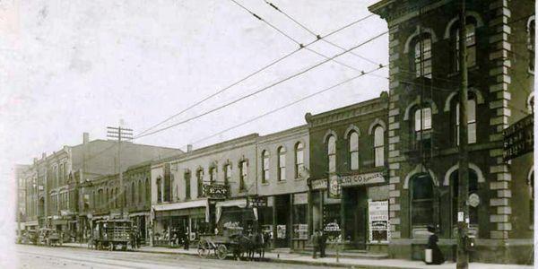 Historic photo of Moline's Historic Block