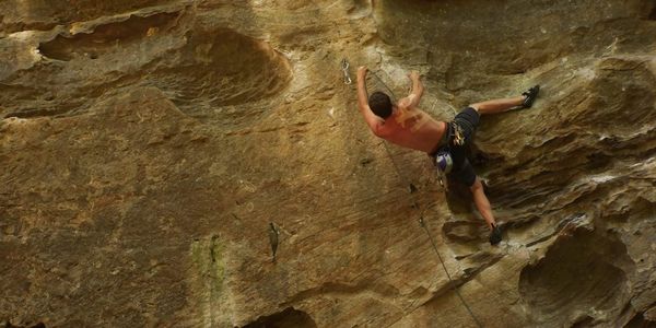 5.12a sport lead climbing in Red River Gorge, KY