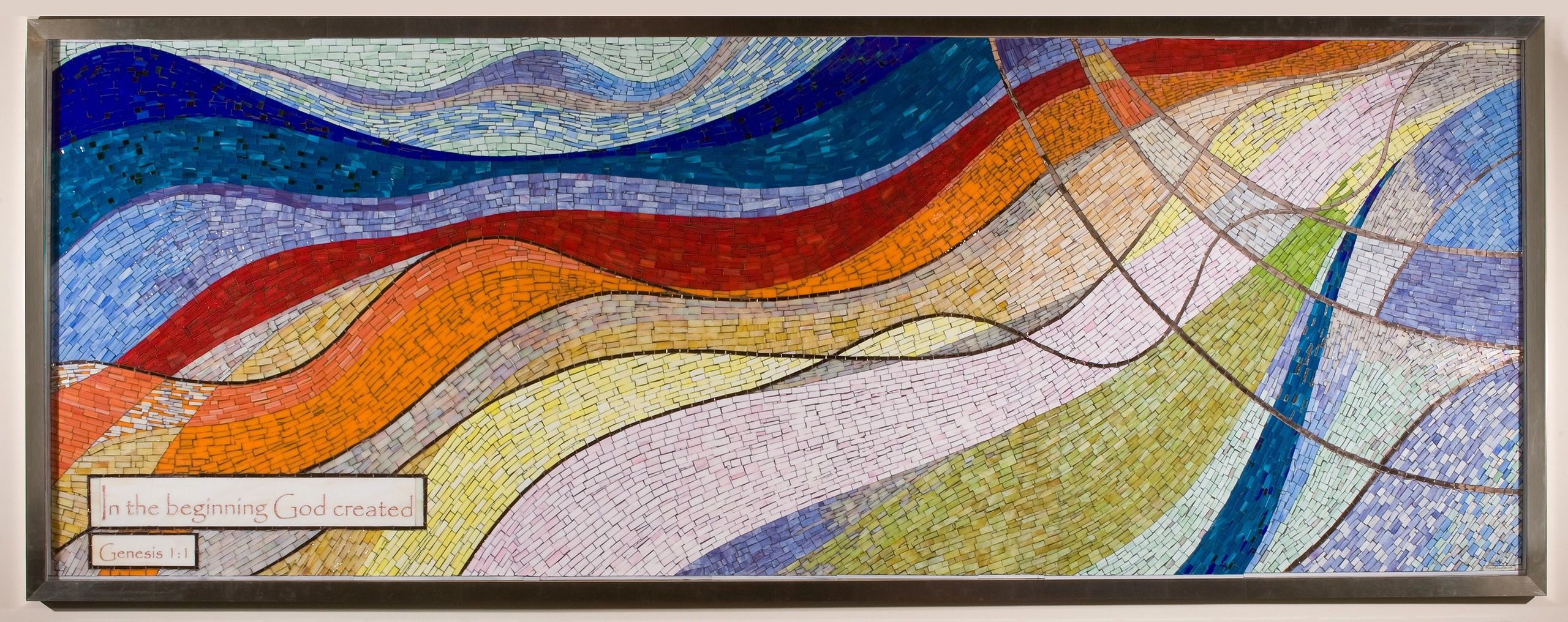 Glass ,Mosaic, commissioned, Roberts Wesleyan College