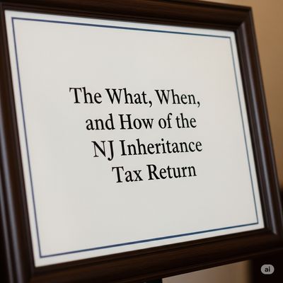 Sign: The What, When, and How of the NJ Inheritance Tax Return. Gary Mehta, CPA, Jersey City.