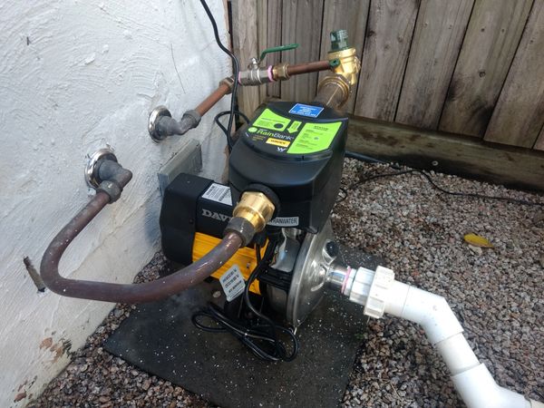 Replacement Davey KRB1 HP45-05 Pump and RB2 Rainbank Controller Installed