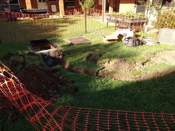 Trench for Pump Suction Line