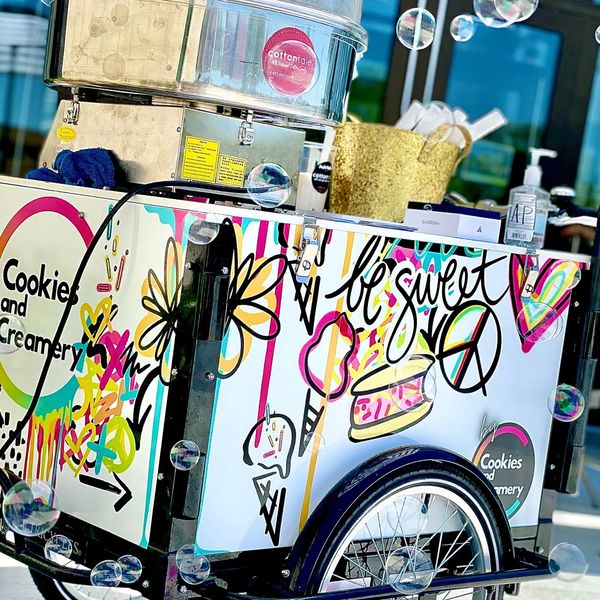 cart, mobile, candy, ice cream, cotton candy, cookies, popcorn, event, party, treat, favor