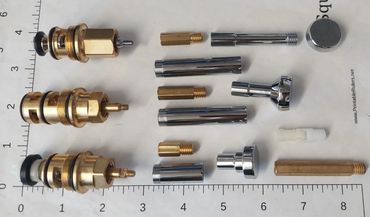 The breakdown between the diverter, the attachment and the trim.  These are all separate pieces.