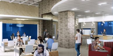 Educational building lobby interior design