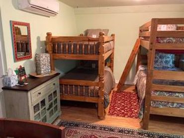 bunk beds in yoga cabin