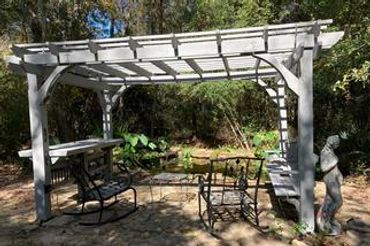 pergola at pond