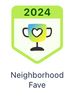 image of a trophy award won for the favorite in the neighborhood 2024