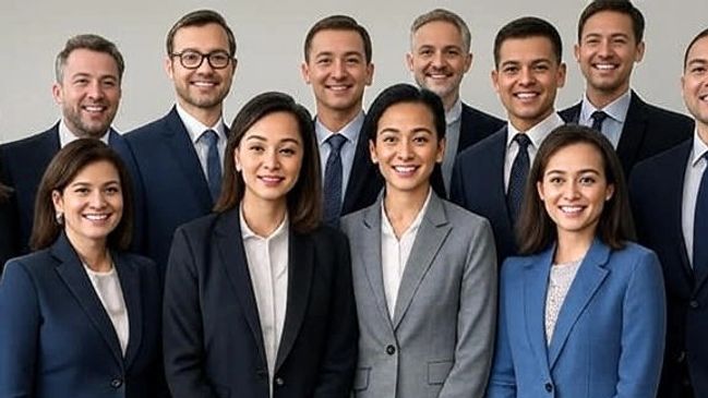 Mergers and acquisitions team smiling due to a successful acquisition due to FQ3C™ due diligence