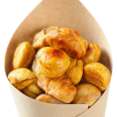 Freshly roasted Chinese chestnuts