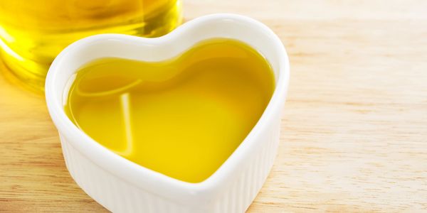 Fragranced beeswax in heart shaped bowl