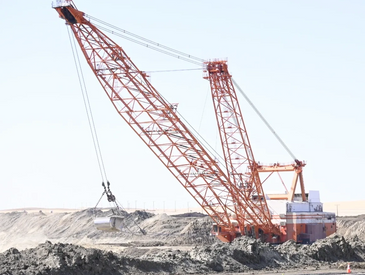 Dragline at a coal mine