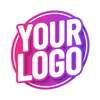 Colorful circular logo with bold text 'YOUR LOGO' in white.