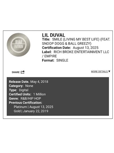 RIAA PLATINUM • BILLBOARD #1 R&B/HIP-HOP AIRPLAY