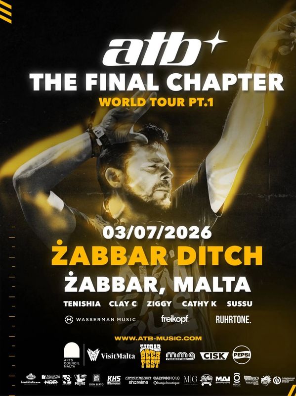 ATB's The Final Chapter World Tour in Żabbar, Malta on 03/07/2026.