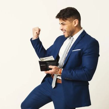 A happy businessman