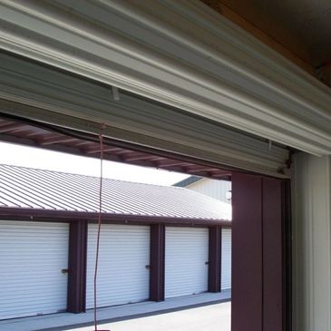 Roll up doors at Northwest Storage helps save space so renters can utilize more ceiling space