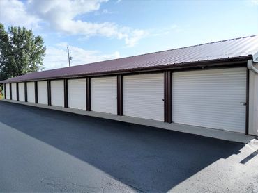 First row of storage units at Northwest Storage in Rochester MN