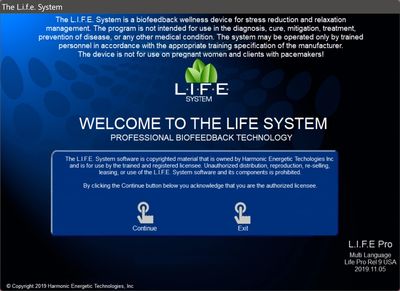 Homescreen of Life Biofeedback system