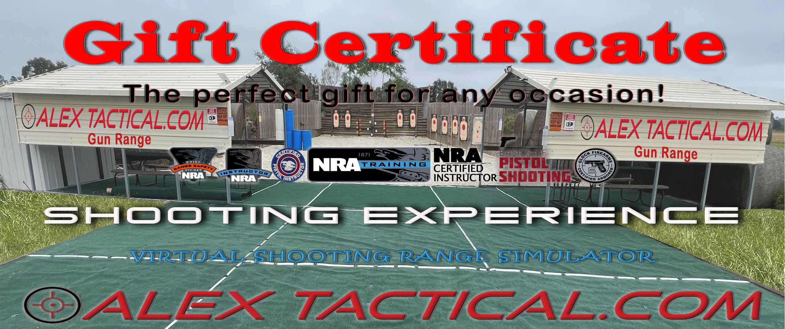 Alex Tactical  Shooting Experience  Gift Certificates