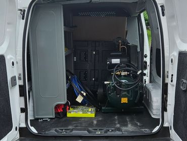 Air Duct Cleaning Truck full of equipment ready to go to work parked waiting