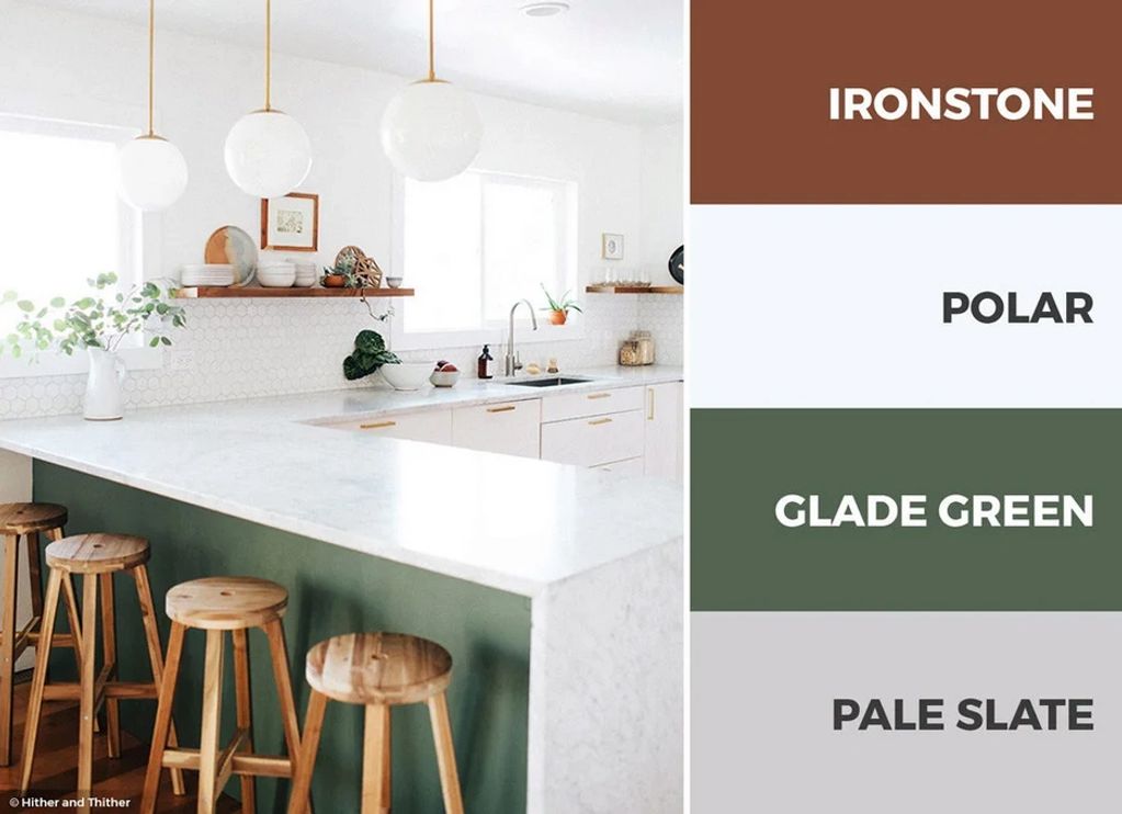 Forest Green +
White +
Earthy Elements