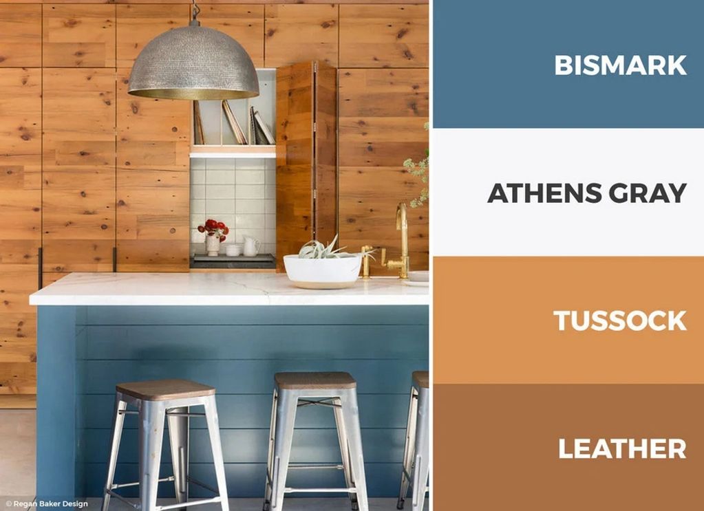 Stormy Blue + Earth Brown + Natural Materials