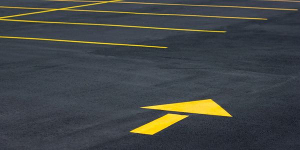 cleveland ohio parking lot spaces painting lines directional arrows cuyahoga county