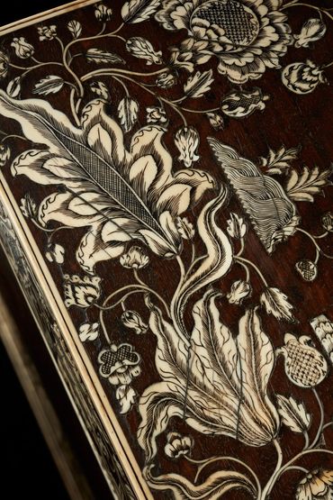 Vizagapatam Ivory-inlaid rosewood dressing box, east India, 1740-60