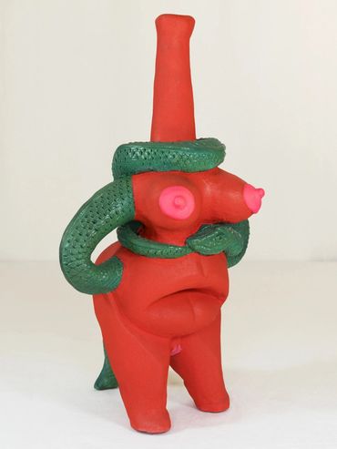 Ouroboro Venus
Arcilla refractaria pintada
40 x 22 x 22 cm