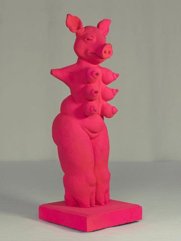 AMOR JAMÓN
Arcilla reflectaría pintada
40 x 13 x 15 cm