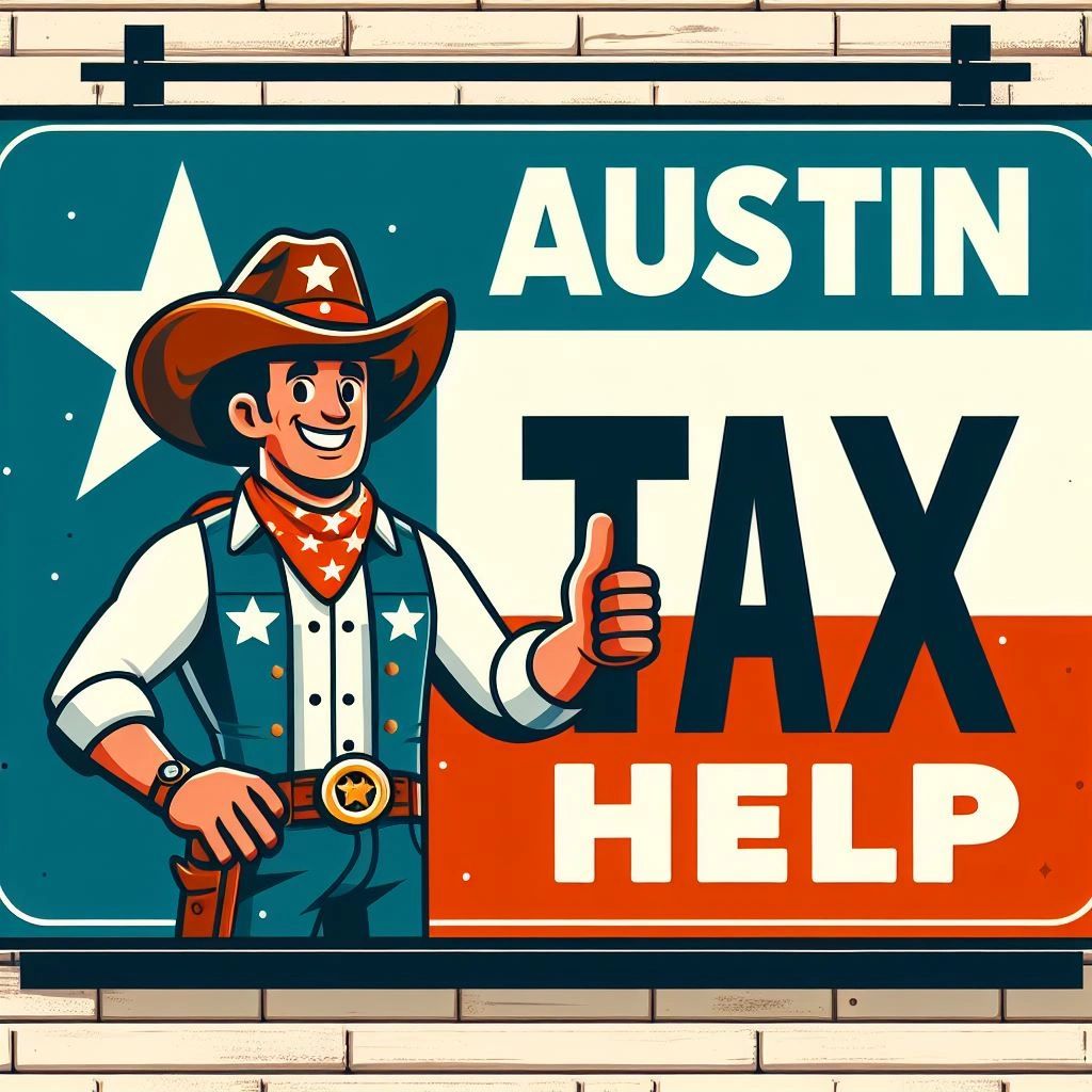 AI generated image for Austin Tax Help Texas style. 