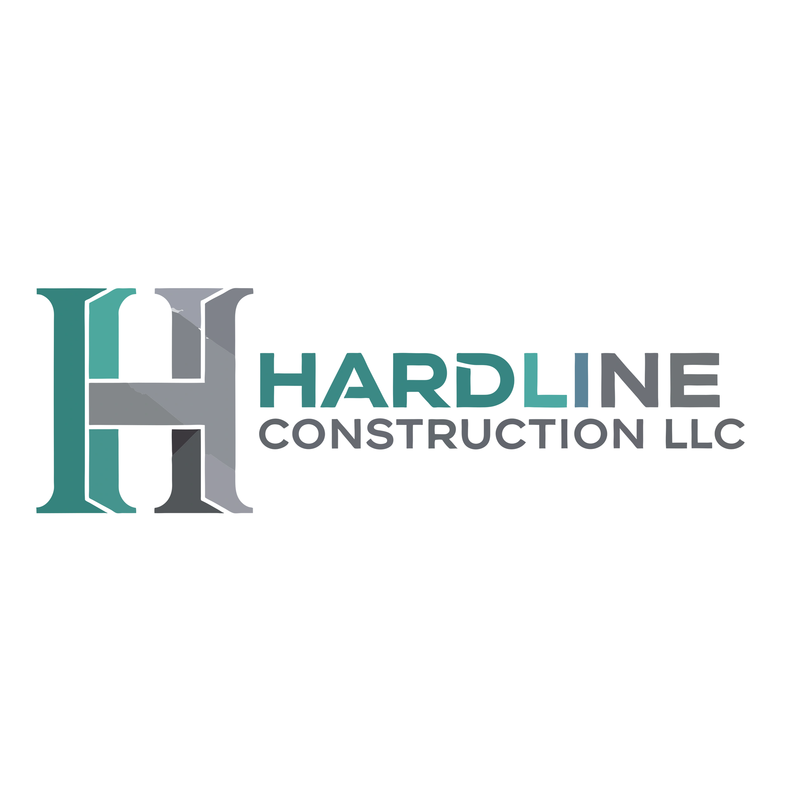 Logo of Hardline Construction LLC with stylized 'H' design.