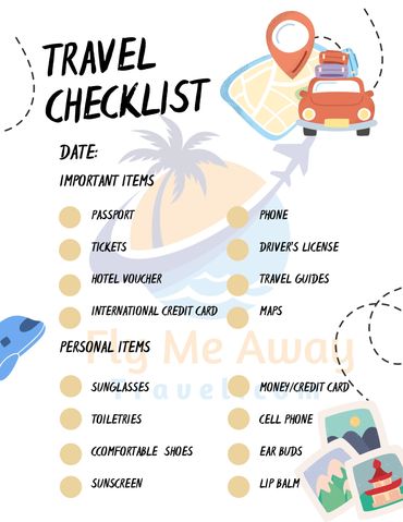 Travel Checklist Flyer