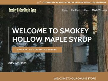 graphic of smokey hollow maple syrup home page