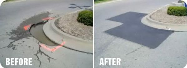 Before And After Pot Hole Patching