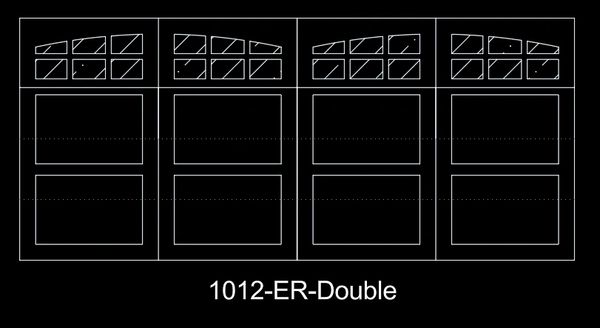 Blueprint of 1012-ER-Double window design with detailed sections.
