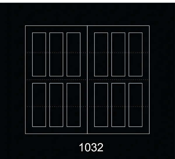 Digital display showing the number 1032 with a segmented layout.